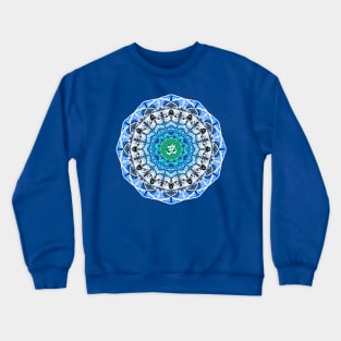 BLUE OM MANDALA Crewneck Sweatshirt